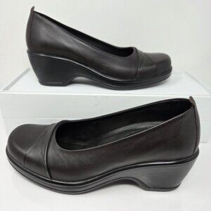 Dansko Women Dark Brown Leather Slip On Heel EU 42 / 11.5 - 12 Career Office
